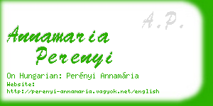 annamaria perenyi business card